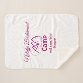 Roze bruidsmeisje voeg naam datum jaar vrijgezelle sherpa deken (Voorkant (horizontaal))