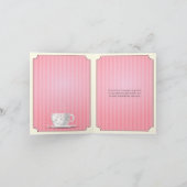 Roze Bruidsmeisjes Thee Feest Dank Je Bedankkaart (Binnen)