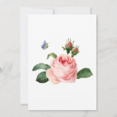 Roze Bruidssalon met Roze Rozen Kaart (Achterkant)