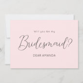 Roze bruidsschat Voorstel legante uitnodiging (Voorkant)