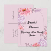 ROZE BRUIDSSCHMAK UITNODIGING (Voorkant / Achterkant)