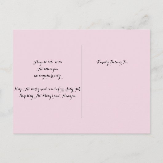 ROZE BRUIDSSCHMAK UITNODIGING (Achterkant)