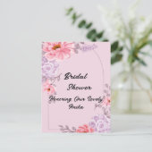 ROZE BRUIDSSCHMAK UITNODIGING (Staand voorkant)