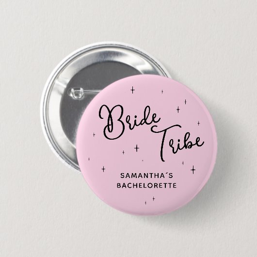 Roze Bruidsstam Laatste Rodeo Bachelorette Feest Ronde Button 5,7 Cm (Voorkant /achterkant)