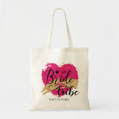 Roze Bruidsstam Persoonlijk Cadeau voor Bruidsmeis Tote Bag (Voorkant)