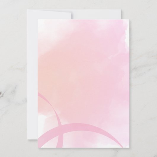 Roze bruidsuitnodiging Bridgerton-geïnspireerd Kaart (Achterkant)