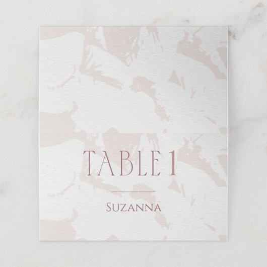 Roze Bruidsuitnodiging Plaatskaart Plaatskaartje (Buitenkant ongevouwen)