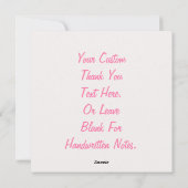 Roze bruiloft bedankkaart feestdagenkaart (Achterkant)