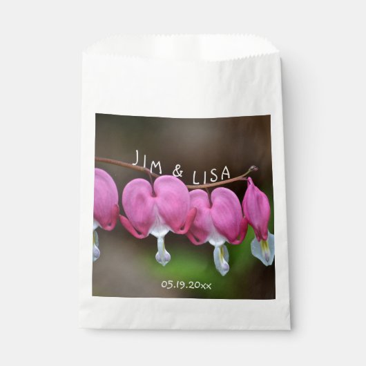 Roze bruiloft bedankzakje (Voorkant)