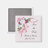 Roze Bruiloft Bells Save the Date Magnet (Voorkant / Achterkant)