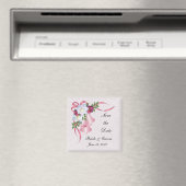 Roze Bruiloft Bells Save the Date Magnet (Insitu (Vaatwasser))
