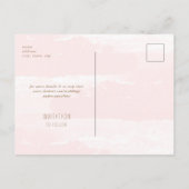 Roze Bruiloft Briefkaart Save our Date (Achterkant)