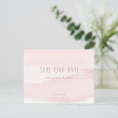 Roze Bruiloft Briefkaart Save our Date (Staand voorkant)