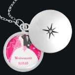 Roze bruiloft bruidsmeisje bruiloftsfeest Ketting<br><div class="desc">De Kettingen van Keepasje kiezen of Zilver Geplaatste Goudafwerking of Sterling Zilveren Unieke Aangepaste Aangepaste Aangepaste Aangepaste Aangepaste Aangepaste Aangepaste Aangepaste Aangepaste Aangepaste Aangepaste Aankomst voor kerstcadeau Wedding Wedding Party Kettingen - om achtergrondkleur te wijzigen - klik op Aanpassen - kies het laatste gereedschap in het keuzemenu en kies uit...</div>