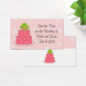 Roze bruiloft Cake Save the Date Visitekaartjes (Bureau)