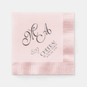 Roze bruiloft CHEERS! Standard Cocktail Napkin Servet (Voorkant)