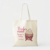 Roze bruiloft Cupcake Bridesmaid Tas (Voorkant)