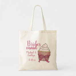 Roze bruiloft Cupcake Bridesmaid Tas