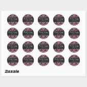 Roze Bruiloft Dank u Sticker (Vel)