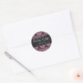 Roze Bruiloft Dank u Sticker (Envelop)