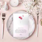 Roze Bruiloft Dankkaart met Bloemen Bedankkaart