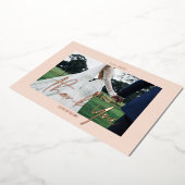 Roze bruiloft Echte Folie 2 foto's Dank je kaarten (Gedraaid)