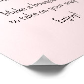 Roze Bruiloft Feest Bloem Bar Poster (Hoek)