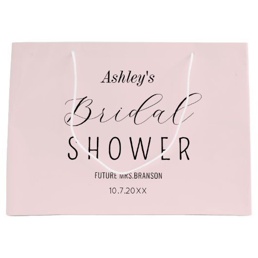 Roze Bruiloft Feest Groot Cadeauzakje (Voorkant)