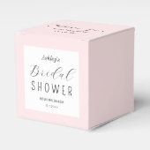 Roze Bruiloft Feest Zwart Schrift Bedankdoosjes (Voorkant Zijde)