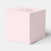 Roze Bruiloft Feest Zwart Schrift Bedankdoosjes (Achterkant)