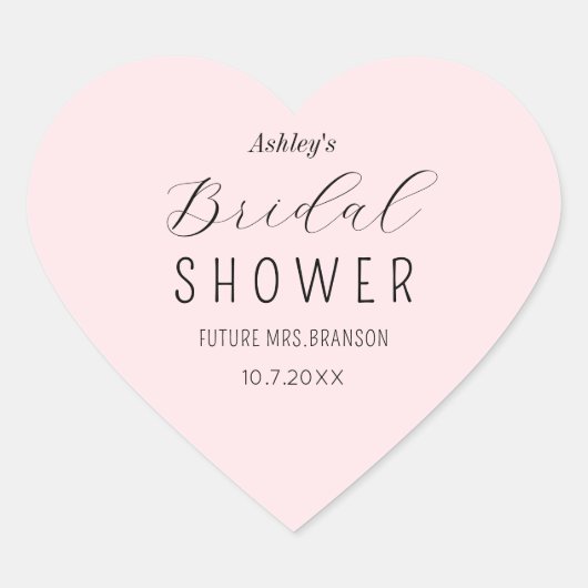 Roze bruiloft feestelijke script sticker (Voorkant)