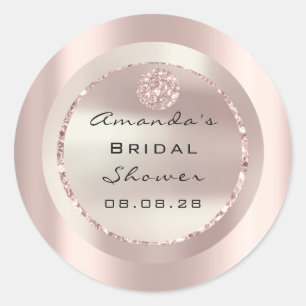 Roze Bruiloft Feestelijke Sweet 16 Glitter Roze Go Ronde Sticker