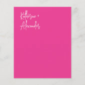 Roze bruiloft floral Lily Invitation classics (Achterkant)