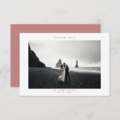 Roze bruiloft Foto Hartelijk dank Bedankkaart (Voorkant / Achterkant)
