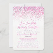 Roze bruiloft gelofte verlenging 1 jaar op gelukki kaart (Voorkant)