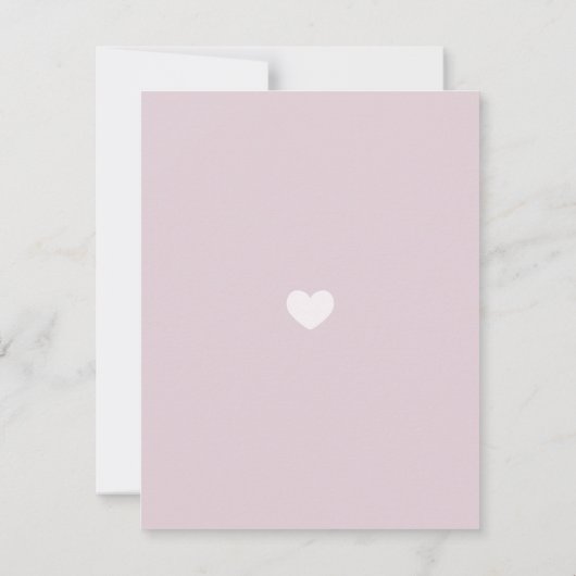Roze Bruiloft Hart Ontwerp Save the Date Kaart (Achterkant)