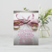 Roze bruiloft Hartelijk dank Kaart (Staand voorkant)