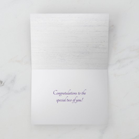 Roze bruiloft harten met namen bedankkaart (Binnen)