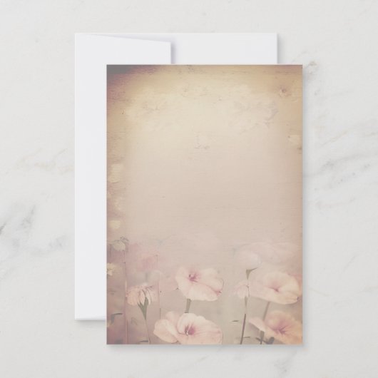 roze bruiloft kaart (Achterkant)