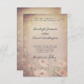  roze bruiloft kaart (Voorkant / Achterkant)