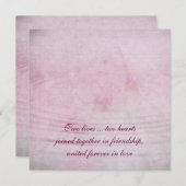 roze bruiloft orchidee bouquet met rimpels kaart (Voorkant / Achterkant)