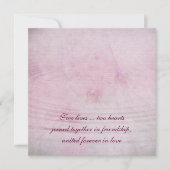 roze bruiloft orchidee bouquet met rimpels kaart (Voorkant)