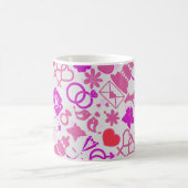 Roze Bruiloft ornamenten patroon 03 Koffiemok (Center)