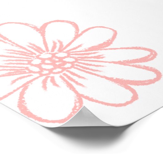 roze bruiloft poster (Hoek)