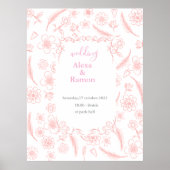 roze bruiloft poster (Voorkant)