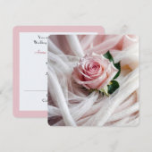 Roze bruiloft Roos Gelofte Vernieuwing Kaart (Voorkant / Achterkant)
