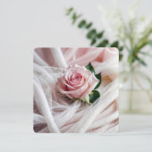 Roze bruiloft Roos Gelofte Vernieuwing Kaart (Staand voorkant)