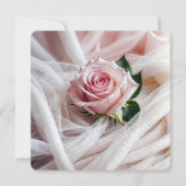 Roze bruiloft Roos Gelofte Vernieuwing Kaart (Voorkant)