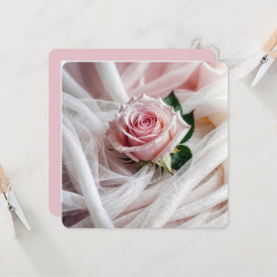 Roze bruiloft Roos Gelofte Vernieuwing Kaart