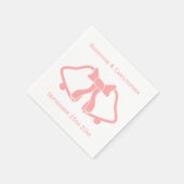 Roze bruiloft servetten klokken en lint (Hoek)